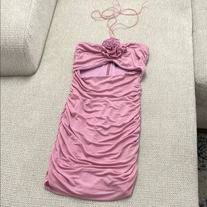 White fox Pink Dress